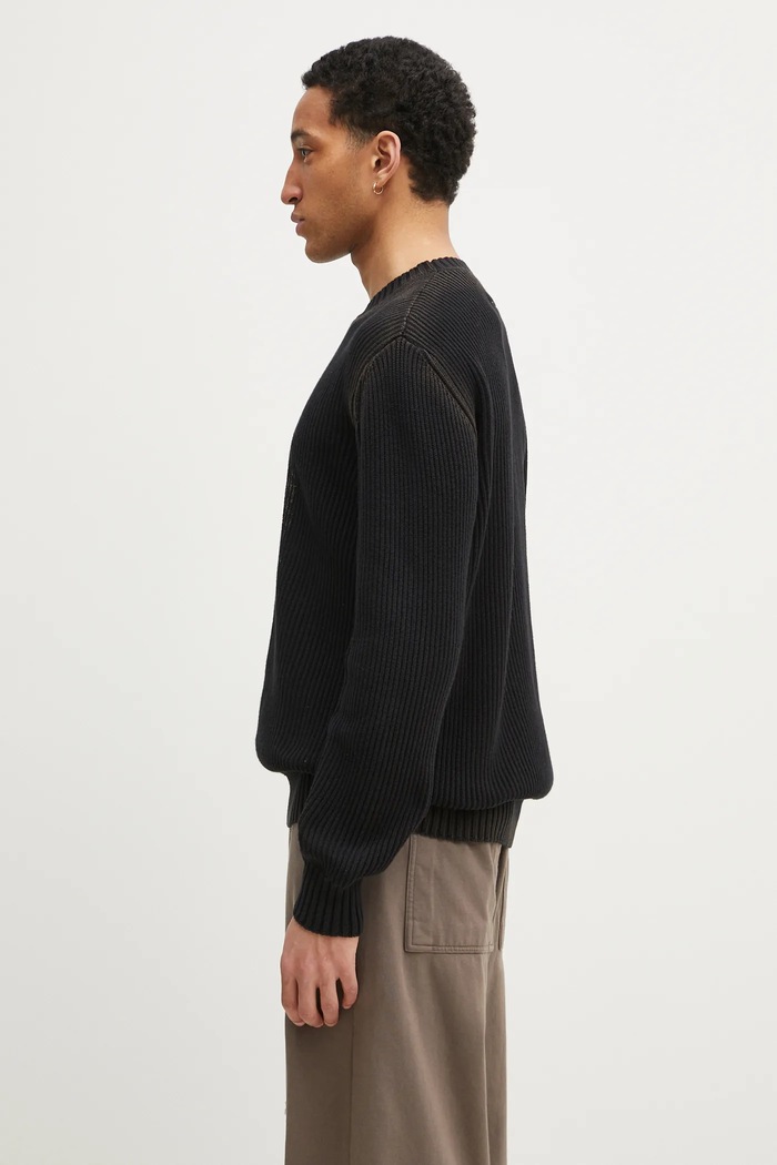 MM6 Maison Margiela sweter bawełniany SH0HL0024 czarny SS25
