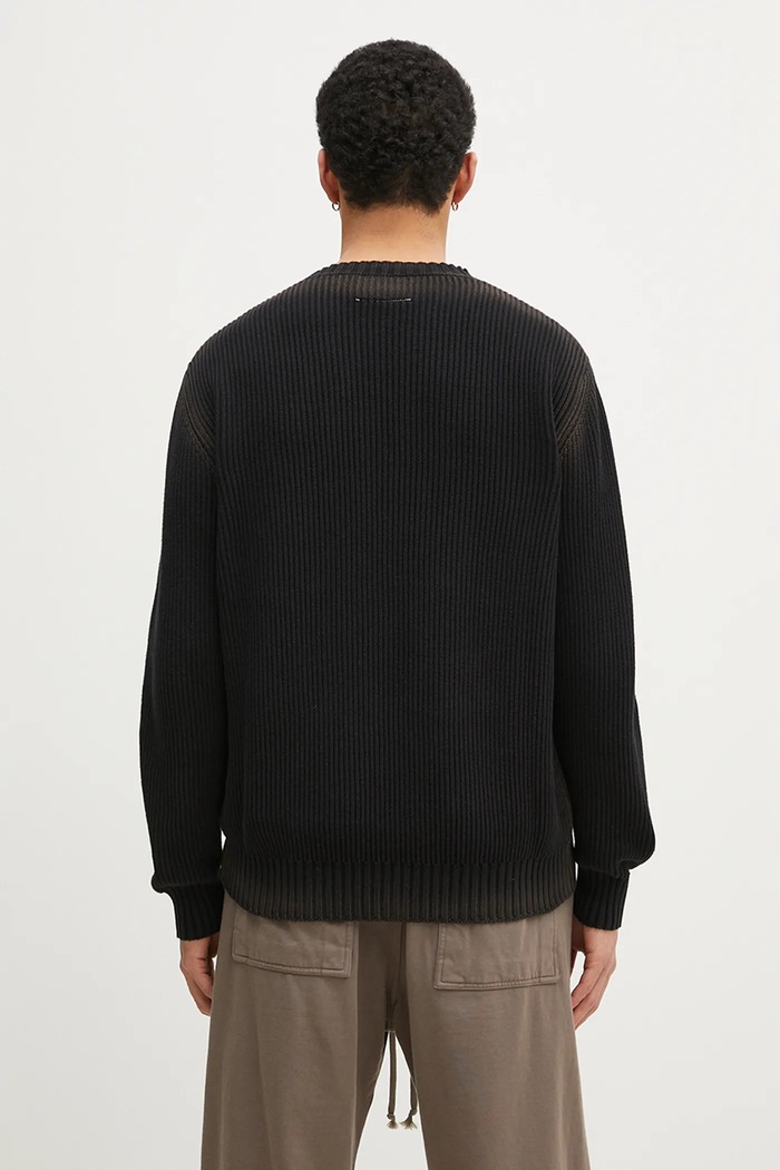Odzież MM6 Maison Margiela sweter bawełniany SH0HL0024 czarny