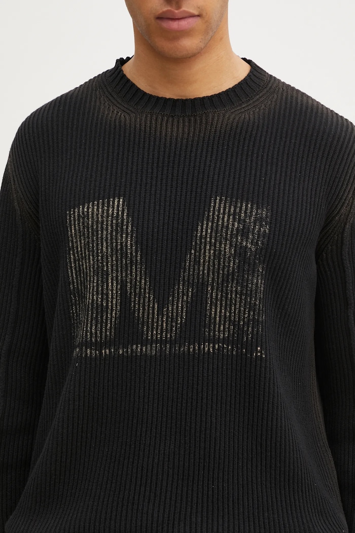 MM6 Maison Margiela sweter bawełniany czarny SH0HL0024