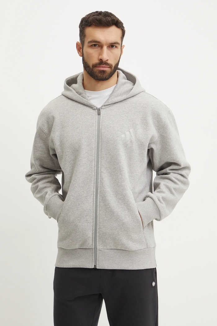 Dukserica adidas ALL SZN s kapuljačom siva IY4159