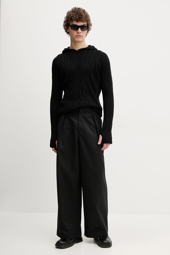 HELIOT EMIL пуловер мъжки с вълна SS25.M.07.070.BLK01 черен SS25
