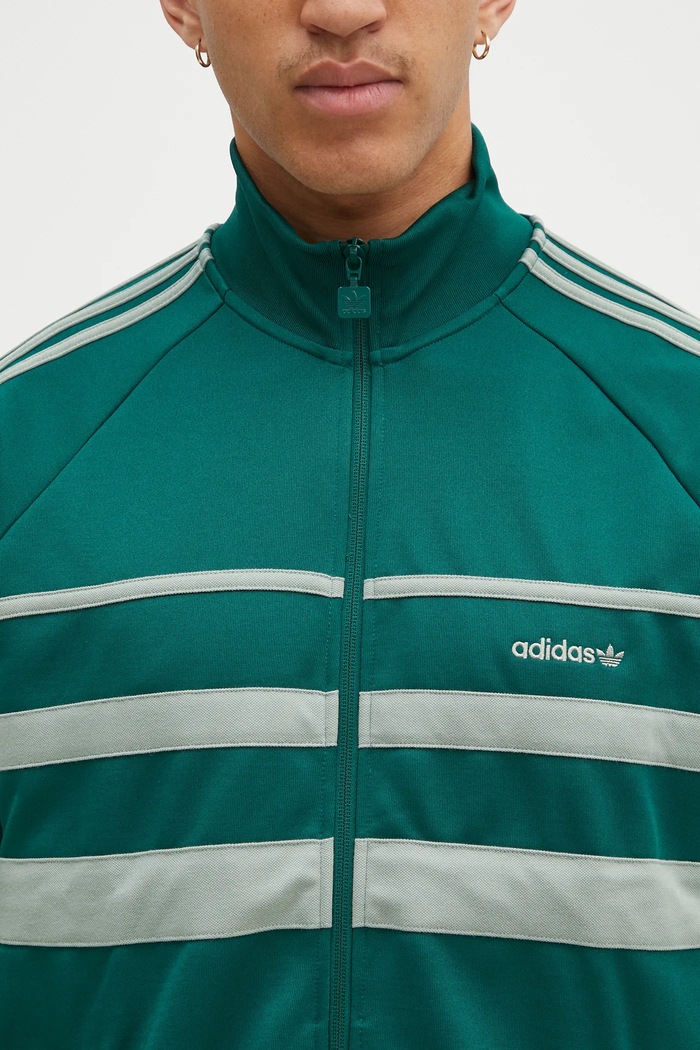 Суичър adidas Originals First Tracktop зелен JP1041