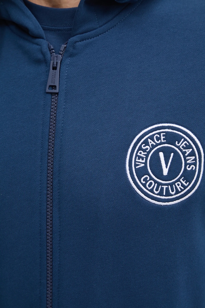 Pamučna dukserica Versace Jeans Couture 78GAIT00.CF01T mornarsko plava