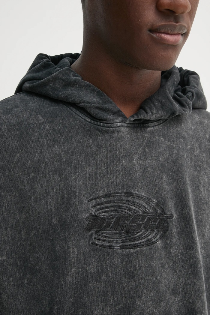 Diesel bluza bawełniana A16321.0BMBK szary