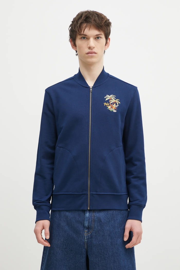 Oblečení Bavlněná mikina Polo Ralph Lauren Long Sleeve Sweatshirt 710970280 modrá