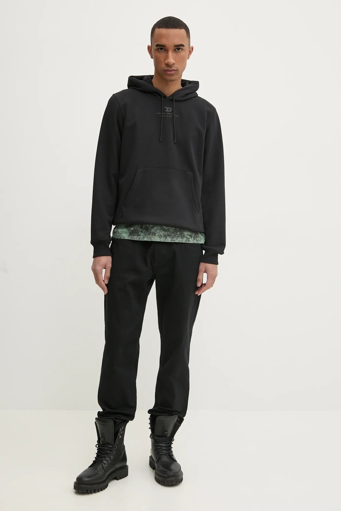 Diesel bluza S-GINN-HOOD-R3 SWEAT-SHIRT A16425.0HYAT czarny SS25