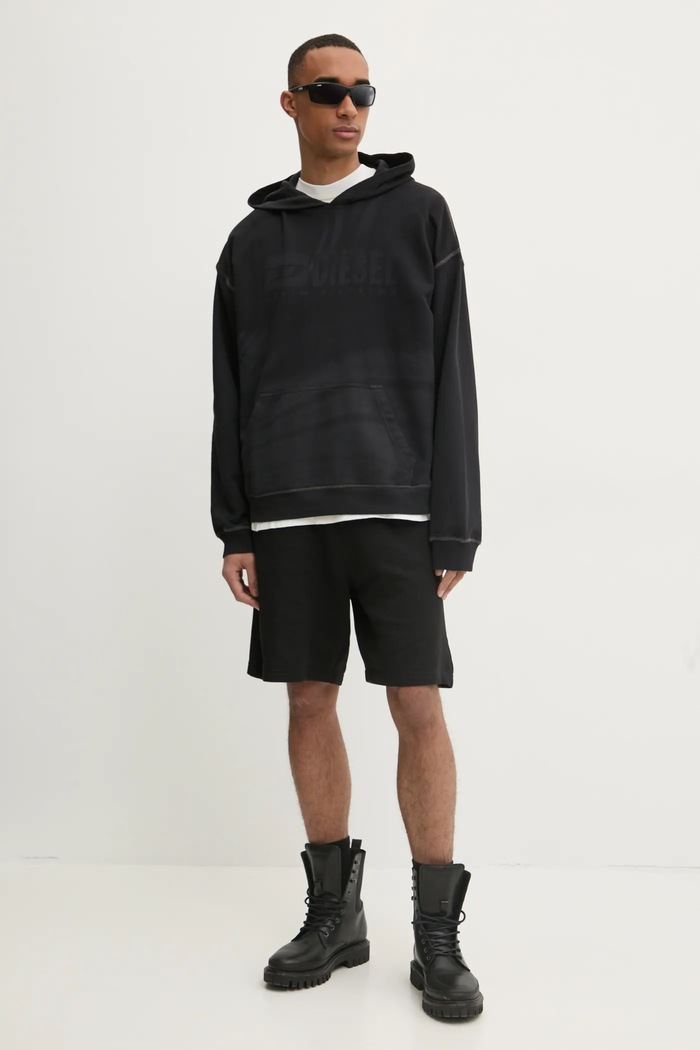 Diesel bluza S-BOXT-HOOD-R9 SWEAT-SHIRT A16429.0LJBT czarny SS25