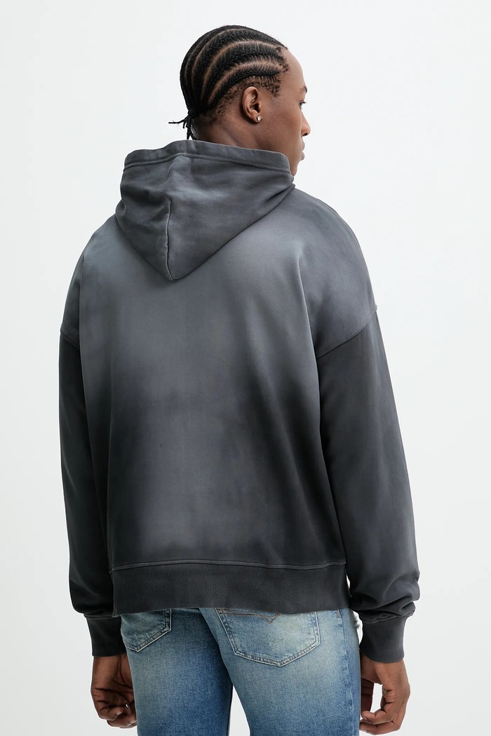 Odzież Diesel bluza bawełniana S-ROB-HOOD-R2 SWEAT-SHIRT A17649.0PKAM szary