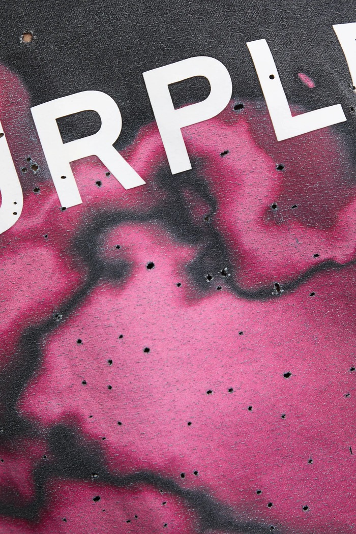 Longsleeve bawełniany TEXTURED JERSEY LS TEE PURPLE BRAND szary P204.JBFP125
