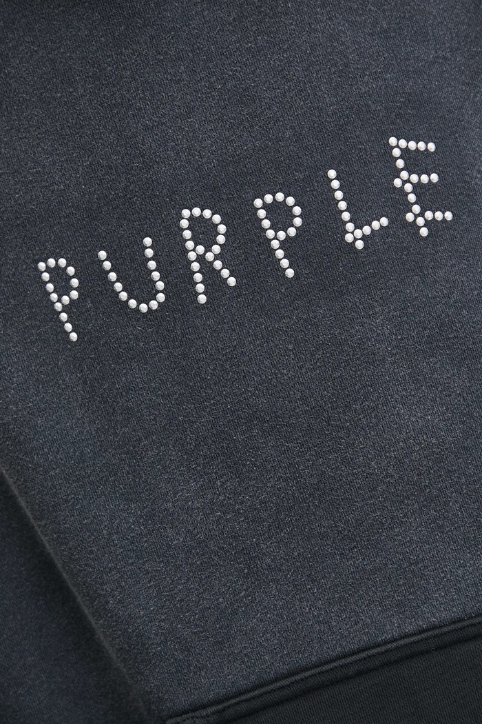 PURPLE BRAND hanorac de bumbac HWT FLEECE PO HOODY P401.HBSS125 gri