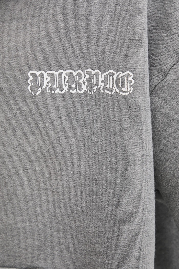 PURPLE BRAND hanorac de bumbac HWT FLEECE ZIP FRONT HOODY P460.HHGG125 gri