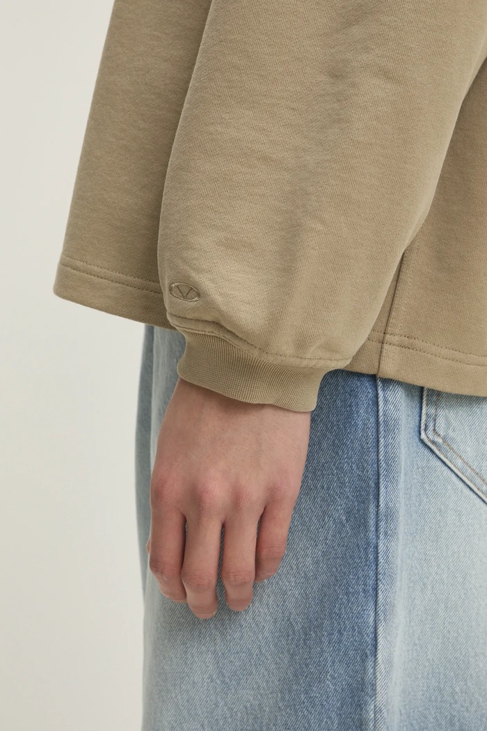 Кофта VETEMENTS Oval Logo Cropped Boxy UA66CW600T бежевий
