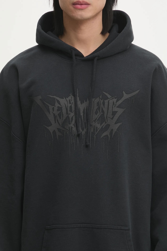 VETEMENTS bluza Drip Metal Oversized czarny UA66HD730B