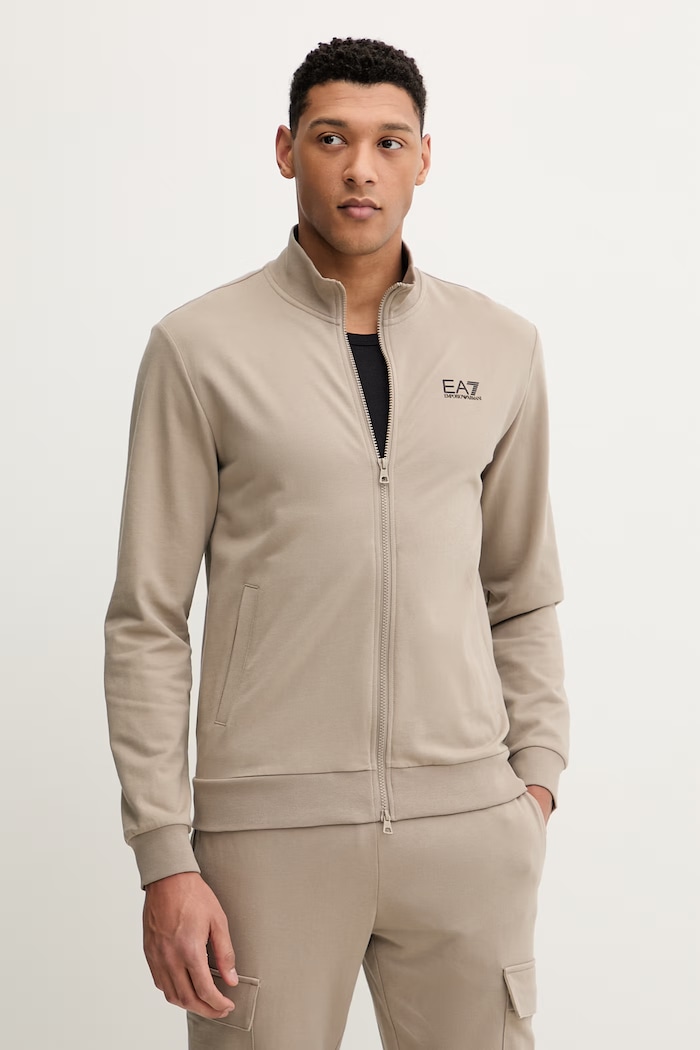 Mikina EA7 Emporio Armani s elastanom zelená PJVRZ.8NPM31