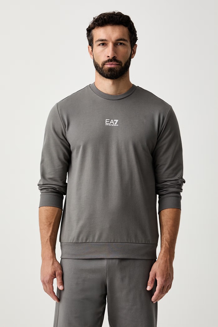 EA7 Emporio Armani bluza męska bawełniana szary PJVRZ.8NPM30