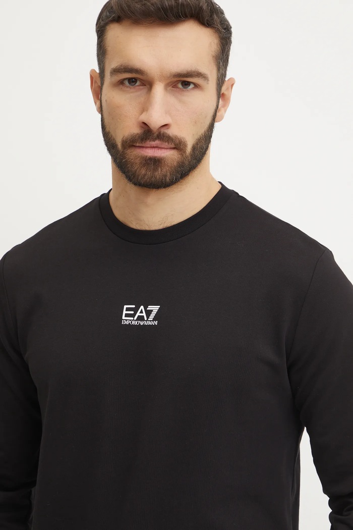 Bavlnená mikina EA7 Emporio Armani čierna PJVRZ.8NPM30