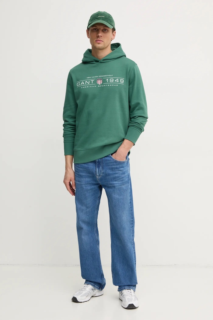 Gant bluza 2044014 zielony SS25