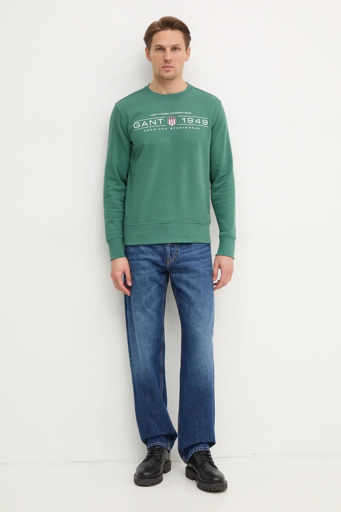 Gant bluza 2044016 zielony SS25