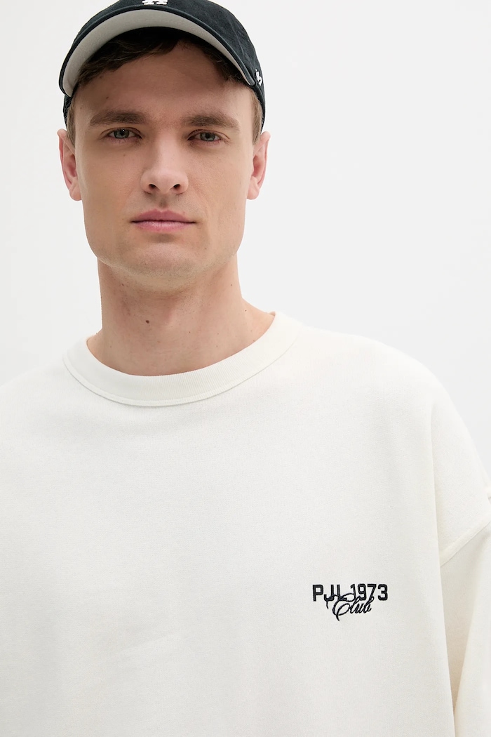 Pepe Jeans bluza bawełniana COLVILLE CREW beżowy PM582841