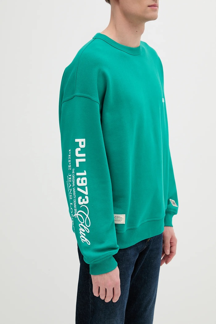 Pamučna dukserica Pepe Jeans COLVILLE CREW zelena PM582841