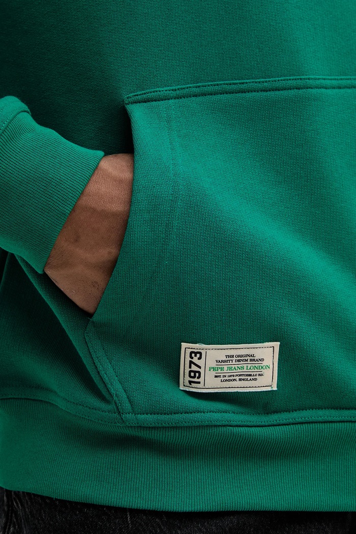 Памучен суичър Pepe Jeans COLVILLE HOODIE PM582846 зелен