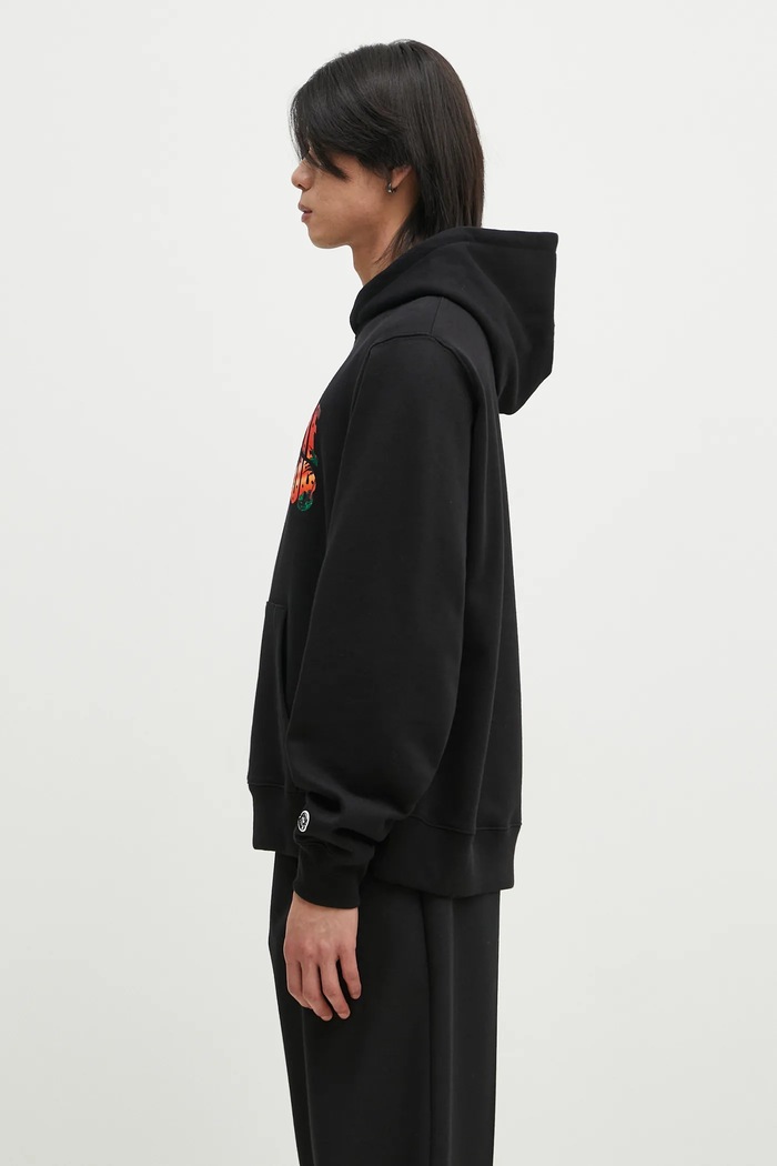 Хлопковая кофта Billionaire Boys Club Tropical Island Fill Arch Logo Popover B24446 чёрный SS25