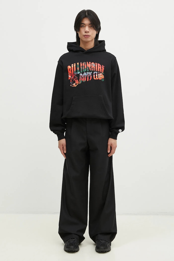 Хлопковая кофта Billionaire Boys Club Tropical Island Fill Arch Logo Popover чёрный B24446