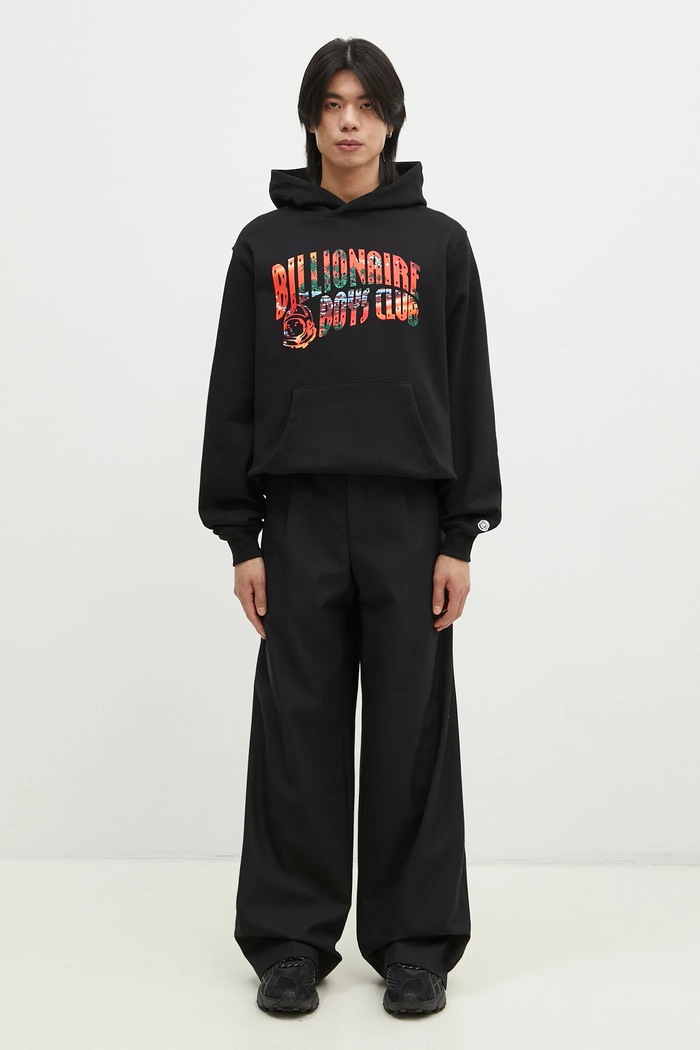 Хлопковая кофта Billionaire Boys Club Tropical Island Fill Arch Logo Popover чёрный B24446