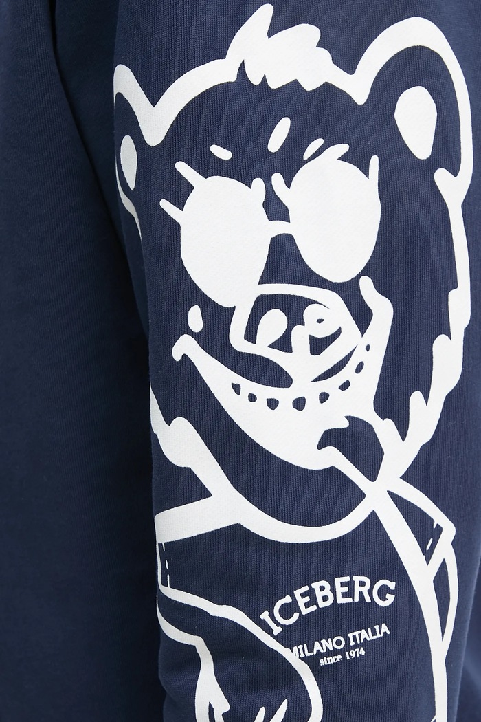 Bluza bawełniana Iceberg granatowy E053.6341