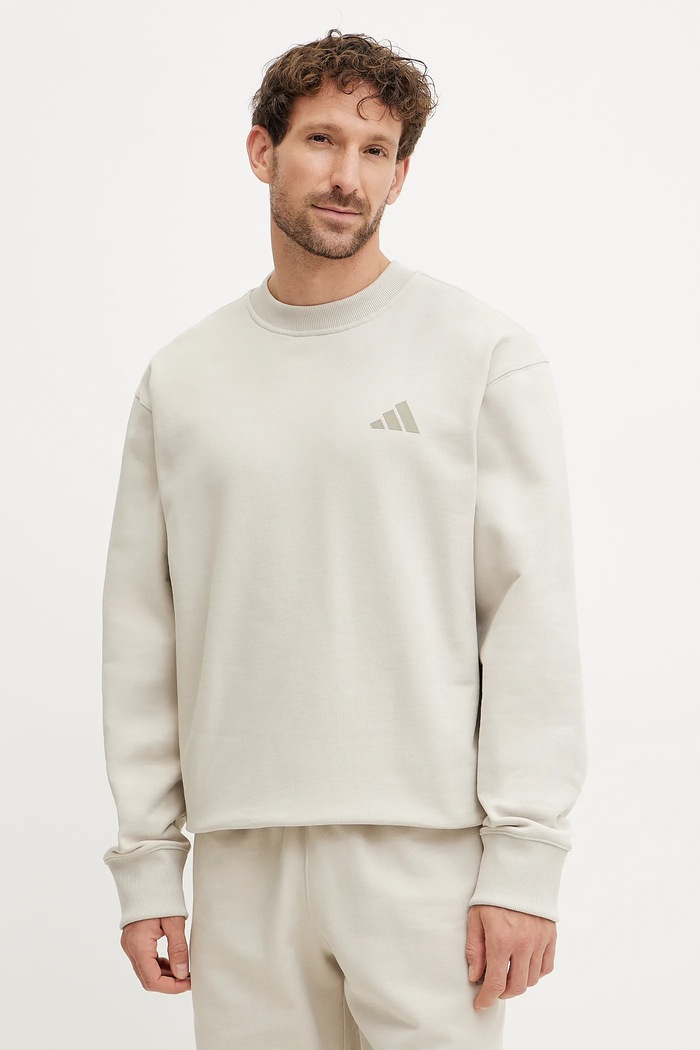 adidas bluza bawełniana x Mercedes nadruk beżowy JW3091
