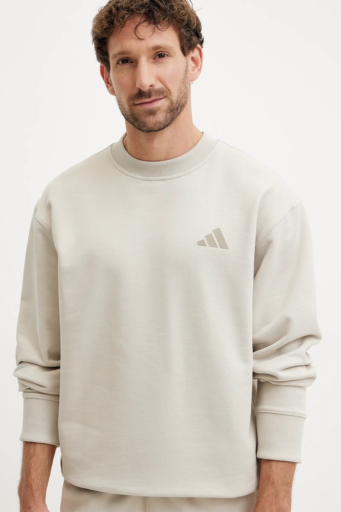 adidas bluza bawełniana x Mercedes beżowy JW3091