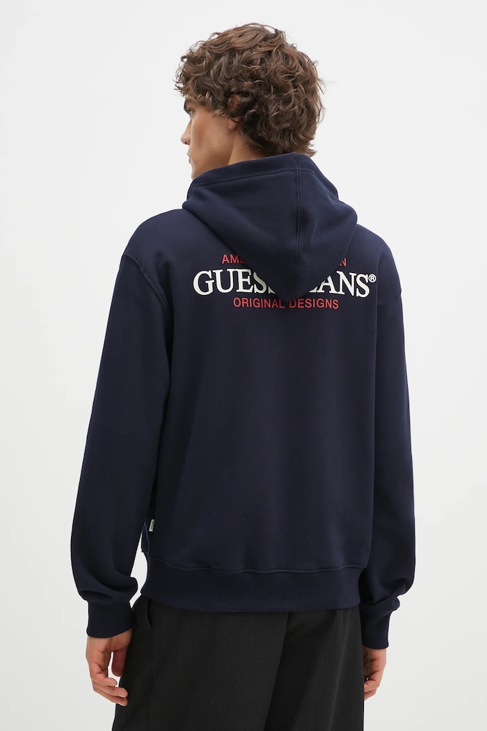 Oblečení Bavlněná mikina Guess Jeans M5RQ45.KCPR1 námořnická modř