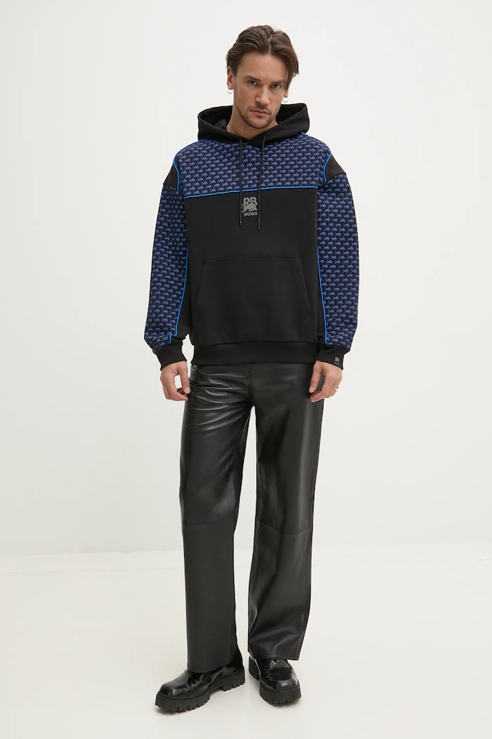 HUGO bluza x RACING BULLS 50542808 czarny SS25