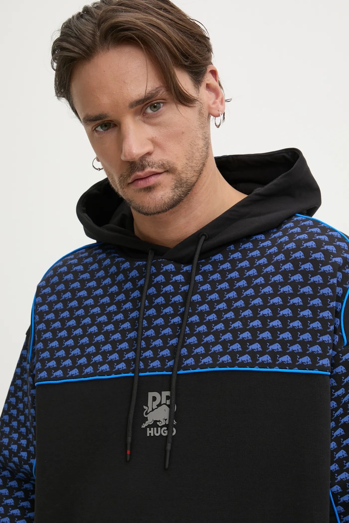 HUGO bluza x RACING BULLS czarny 50542808