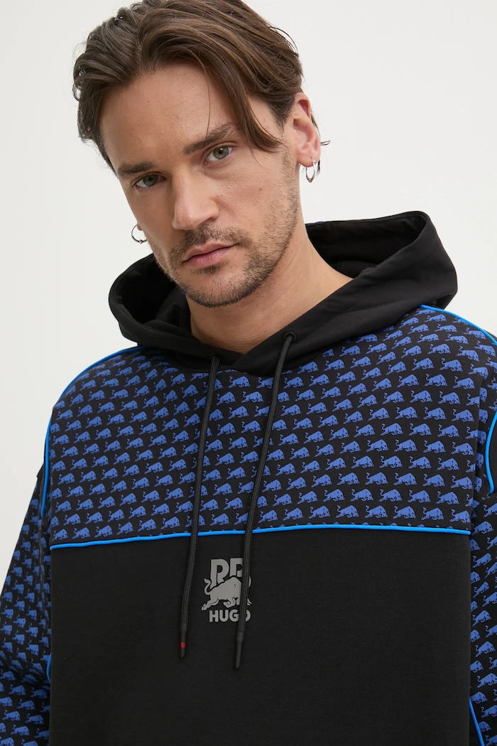 HUGO bluza x RACING BULLS czarny 50542808
