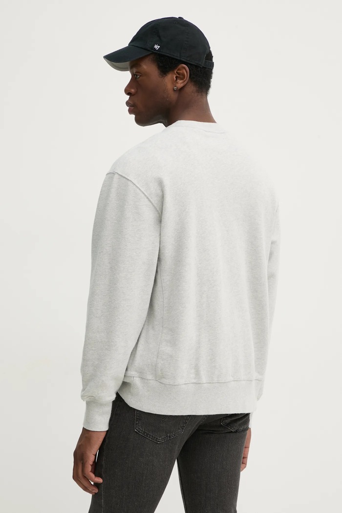 Oblečení Bavlněná mikina Levi's PREMIUM GRAPHIC CREW 000MS šedá