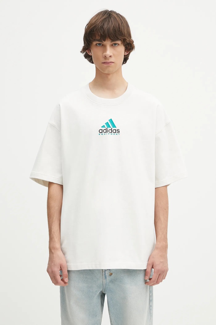 Bavlnené tričko adidas Originals EQT Gfx Tee 2 relaxed biela JN4845