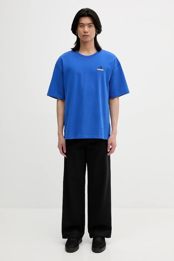 Bavlnené tričko adidas Originals EQT Gfx Tee 1 JN4847 modrá