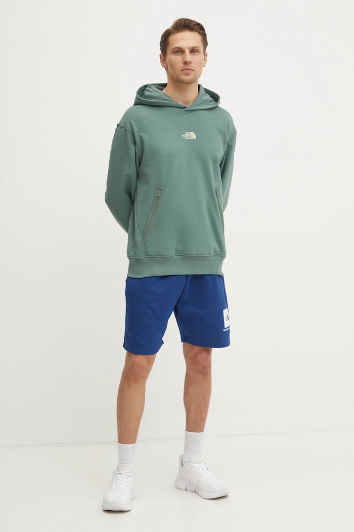 Bavlněná mikina The North Face Heritage Relaxed NF0A8C42HCH1 zelená SS25