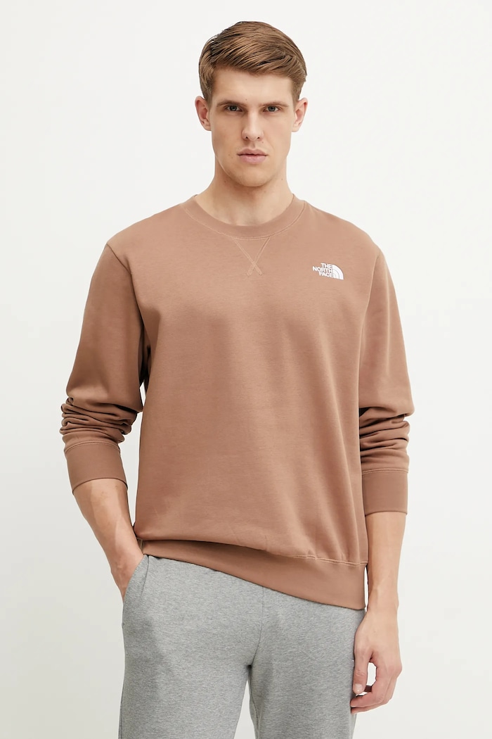 The North Face felső Essential aplikációval barna NF0A89ET6IH1