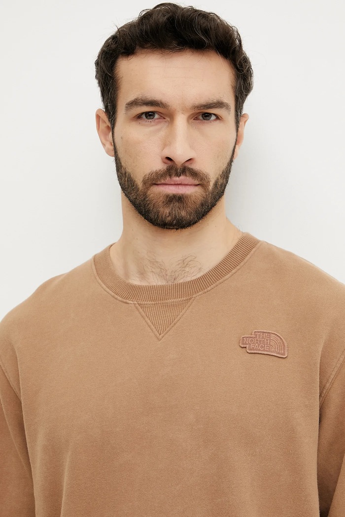 The North Face felpa in cotone Nature Relaxed marrone NF0A8BW06IH1