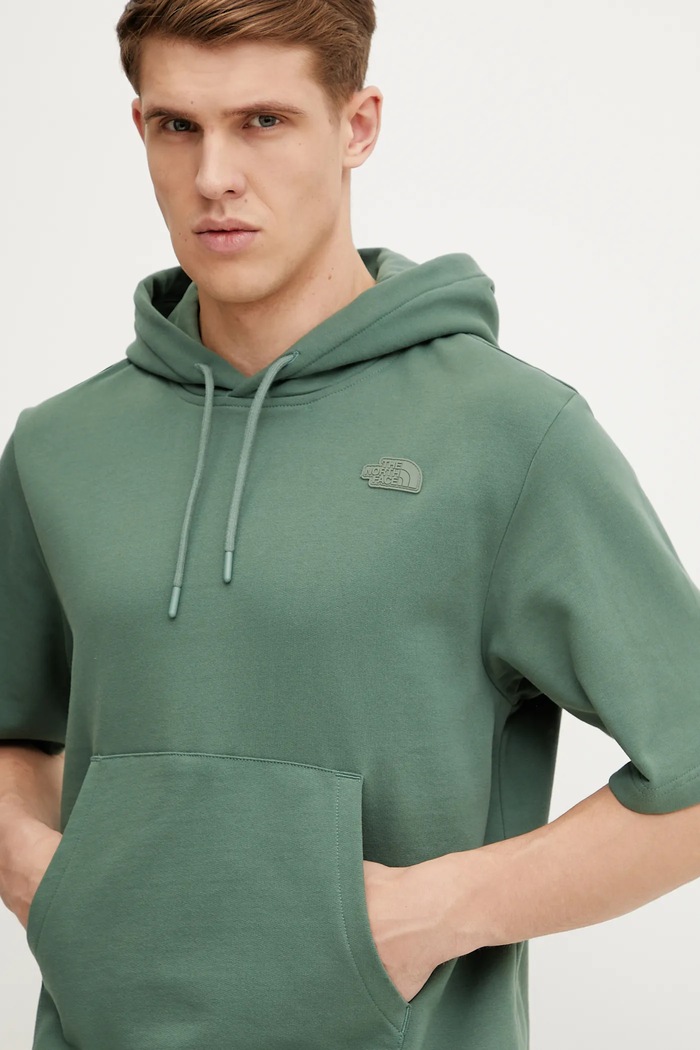 Bombažen pulover The North Face Relaxed zelena NF0A8BW1HCH1