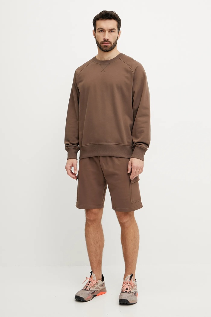 Bavlněná mikina The North Face Relaxed NF0A8C361OI1 hnědá SS25