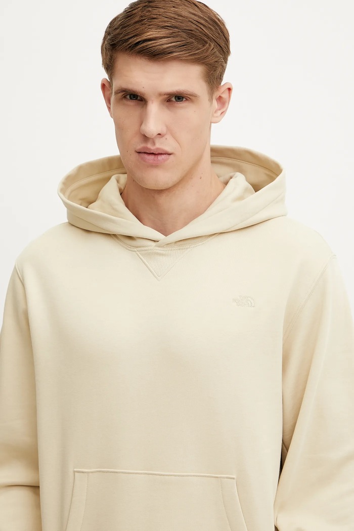 Βαμβακερή μπλούζα The North Face Dome Relaxed μπεζ NF0A8C433X41