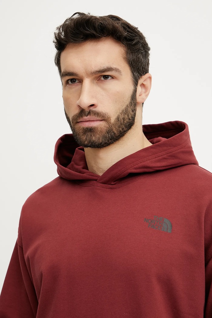 The North Face bluza bawełniana Nuptse Oversized czerwony NF0A8C3V0VO1