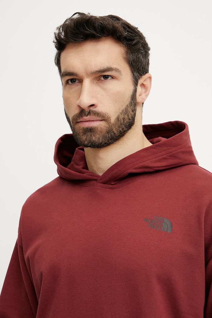 The North Face bluza bawełniana Nuptse Oversized czerwony NF0A8C3V0VO1