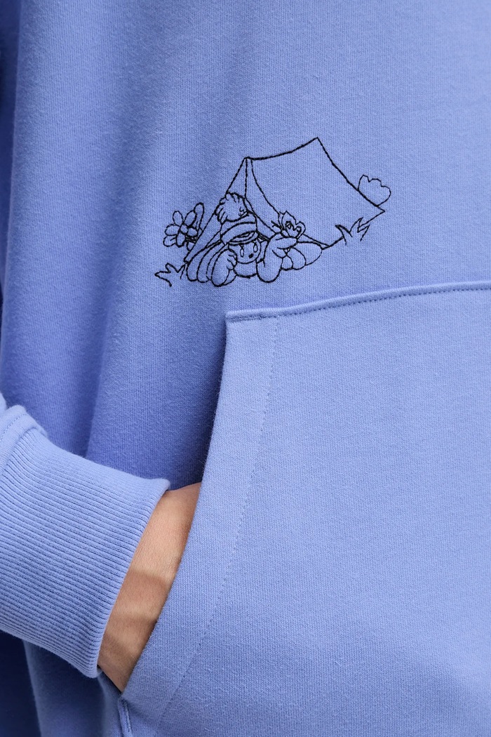 Bluza bawełniana Mountain Cleanup The North Face fioletowy NF0A8C2V0YI1
