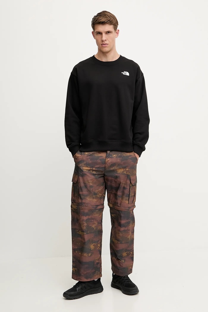 Pamučna dukserica The North Face Nuptse Oversized NF0A8C3UJK31 crna SS25