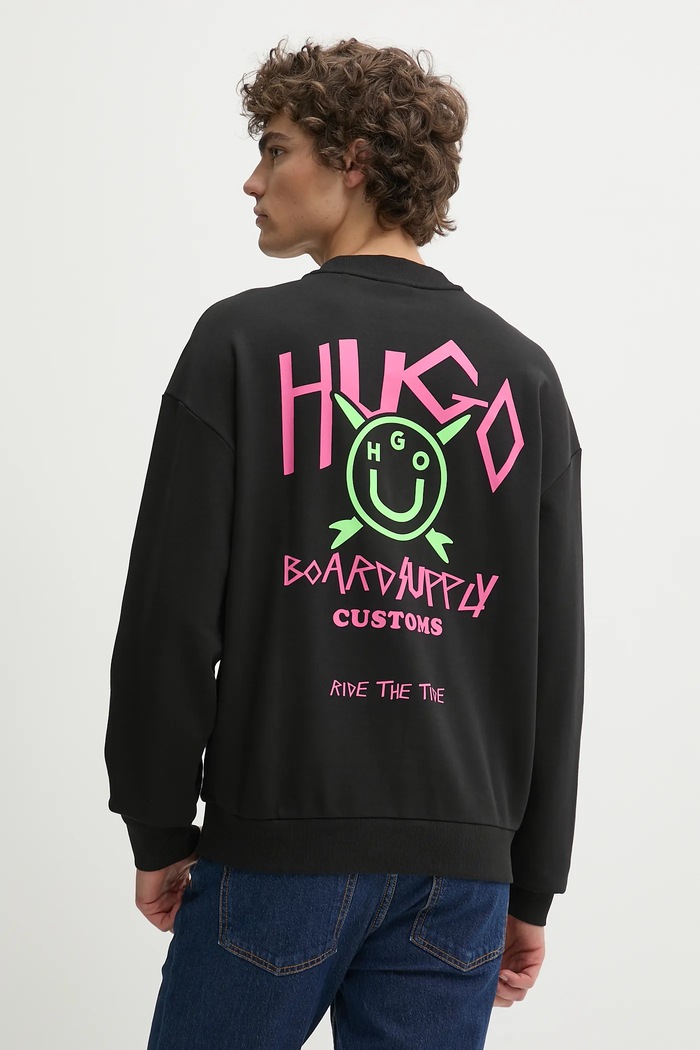 Odzież Hugo Blue bluza bawełniana 50539702 czarny