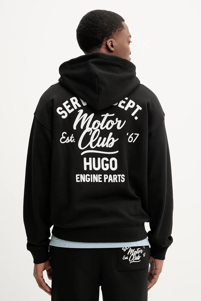 Hugo Blue bluza bawełniana czarny 50545939